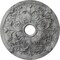 Ekena Millwork Jamie Medallion (Canopies up to 3 7/8"), 23 5/8"OD x 3 7/8"ID x 2 1/8"P, Ultra Pure White Crackle CM23JAUWC - alternate 1